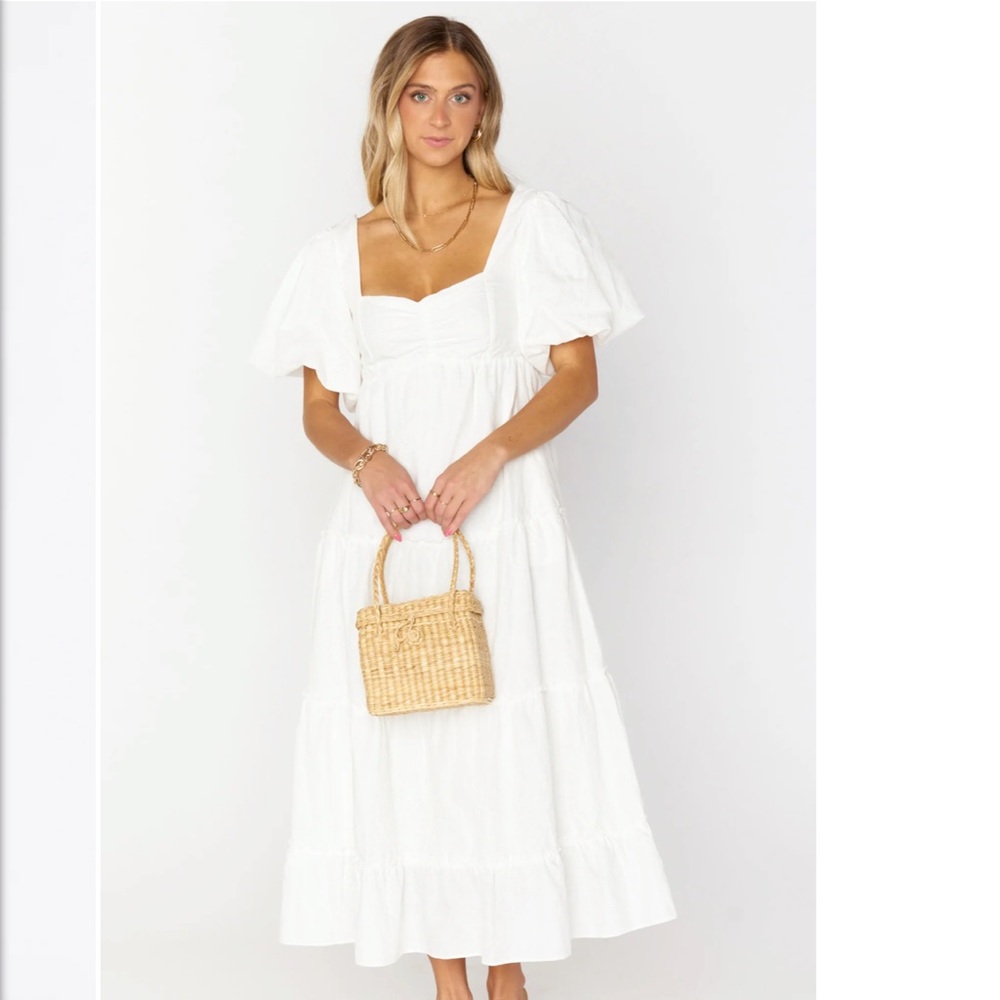 NWT Odette Midi Dress White